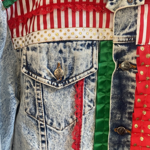 Vintage “Ugly” Christmas Denim Jacket - Picture 4 of 16
